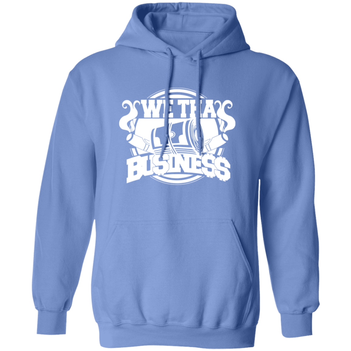 We Tha Business Classic Logo pullover hoodie in navy blue with bold front logo