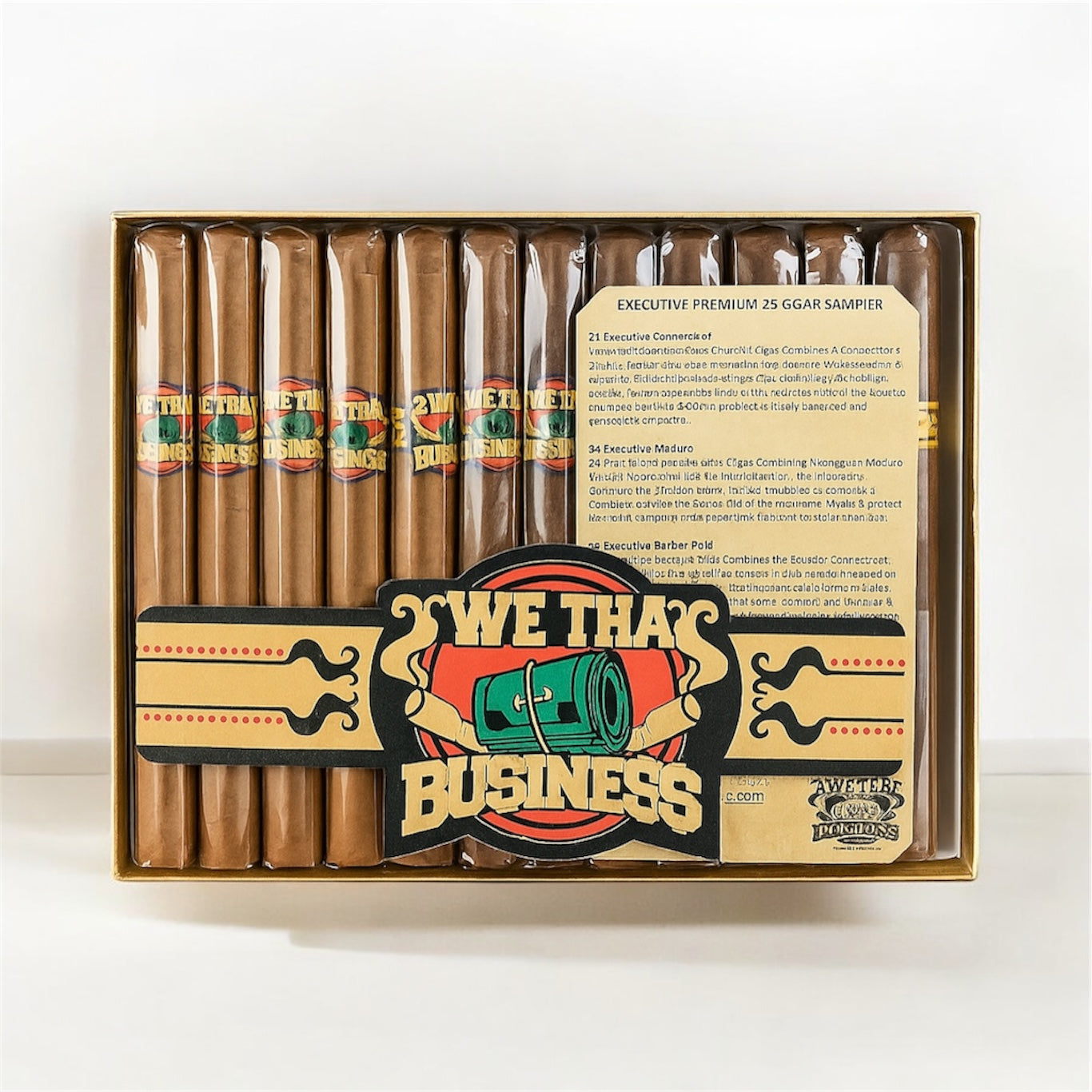 Executive 25-Cigar Sampler box with 4 premium blends