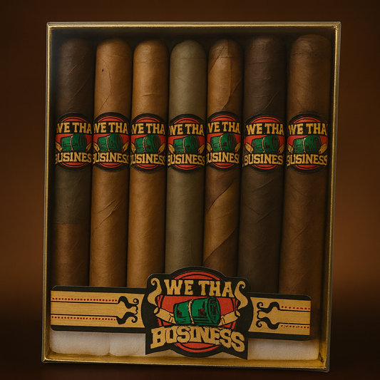 Executive & Boss 7-Cigar Sampler box featuring 7 premium cigars
