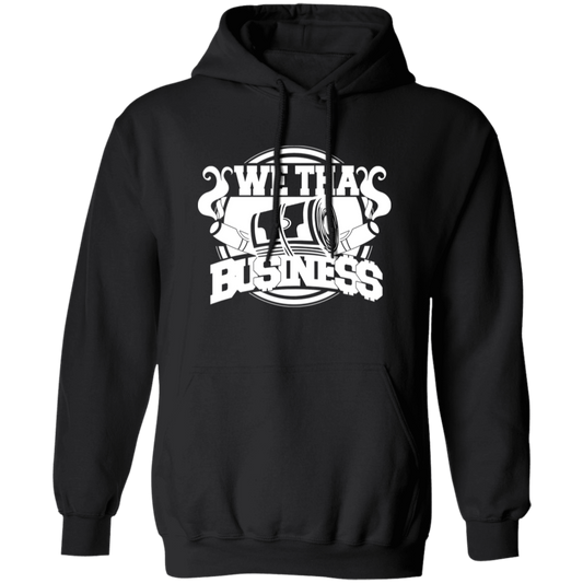 We Tha Business Classic Logo pullover hoodie in black with white logo design